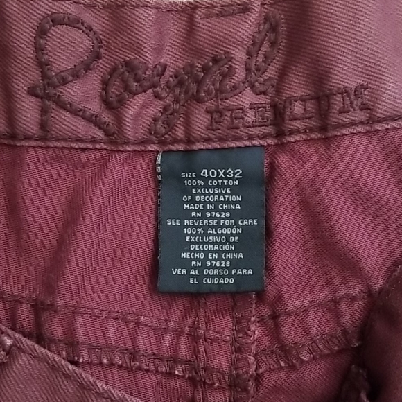 Royal Premium Burgundy Jeans 40x32 - Picture 5 of 5